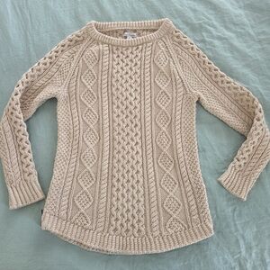 Cable Knit Cream Sweater